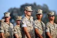 Marines practice for graduation